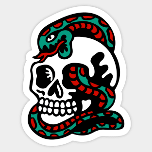 Skull and snake Sticker